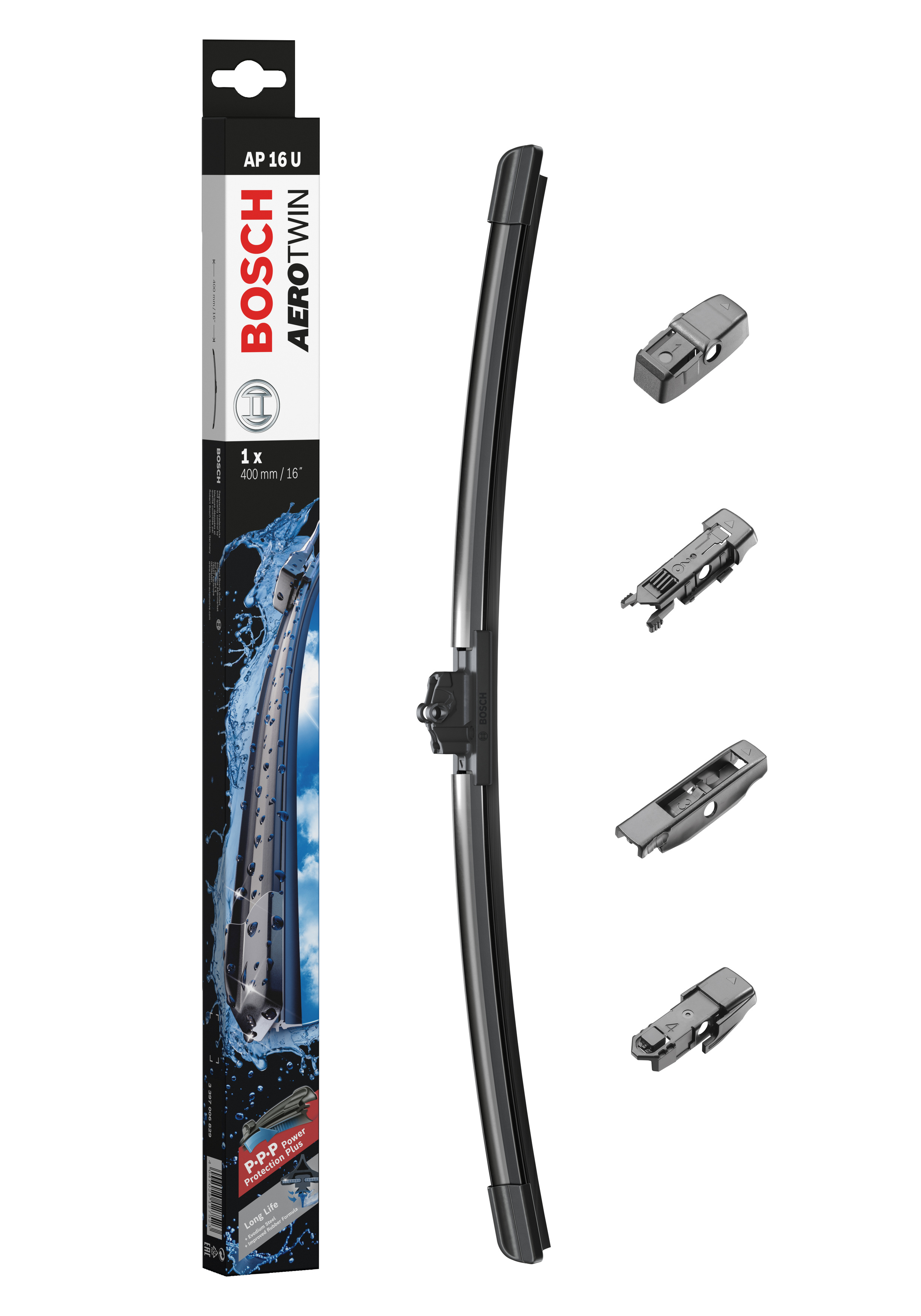 Ruitenwisserblad Bosch 3 397 006 829 - Bosch AP16U - Ruitenwisser Aerotwin - Lengte: 400 mm - enkele wisser voor