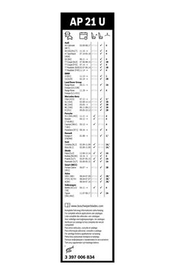 Bosch Ruitenwisserblad 3 397 006 834