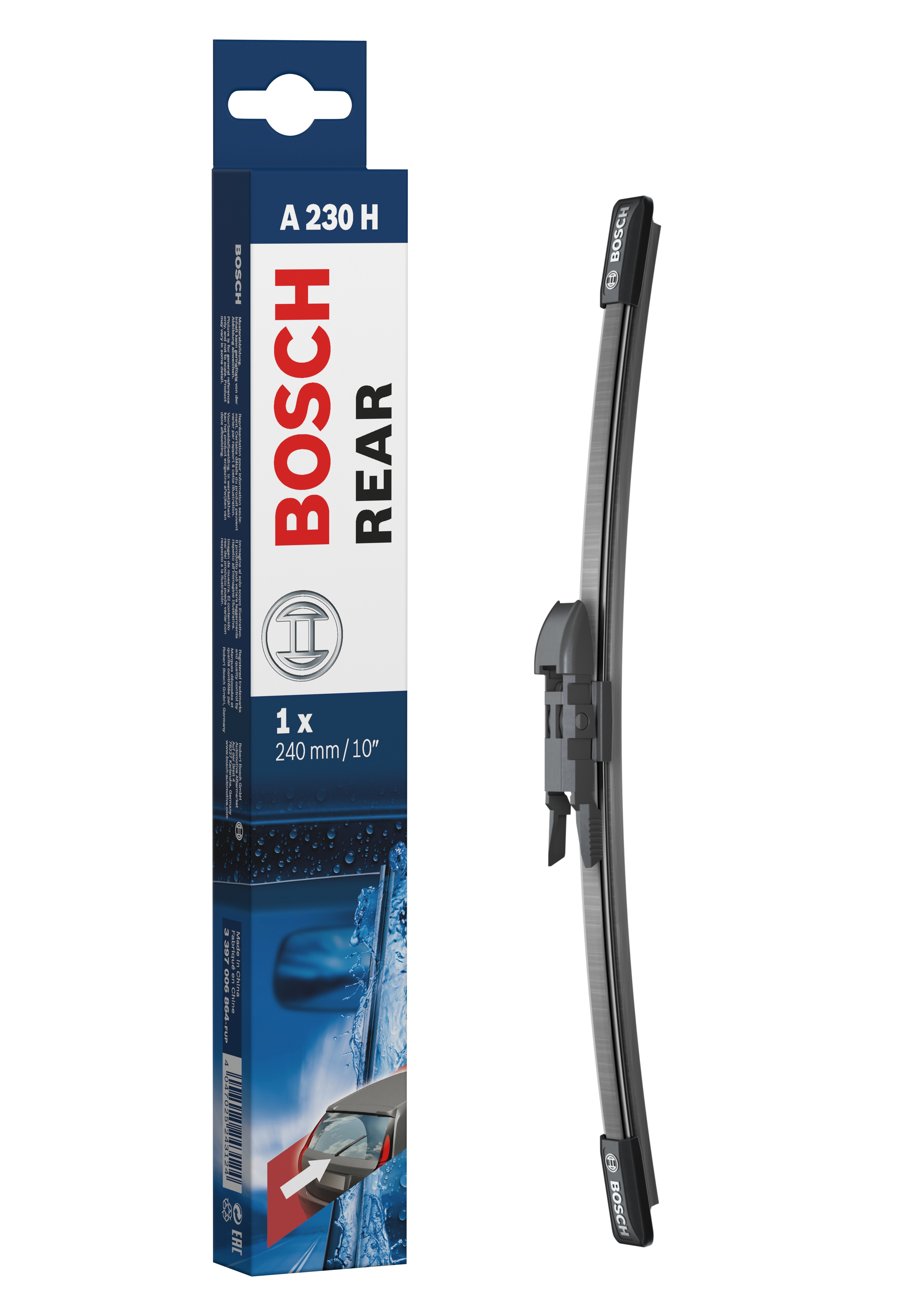 Ruitenwisserblad Bosch 3 397 006 864 - Bosch A230H - Ruitenwisser Rear - Lengte: 240 mm - wisserblad achter