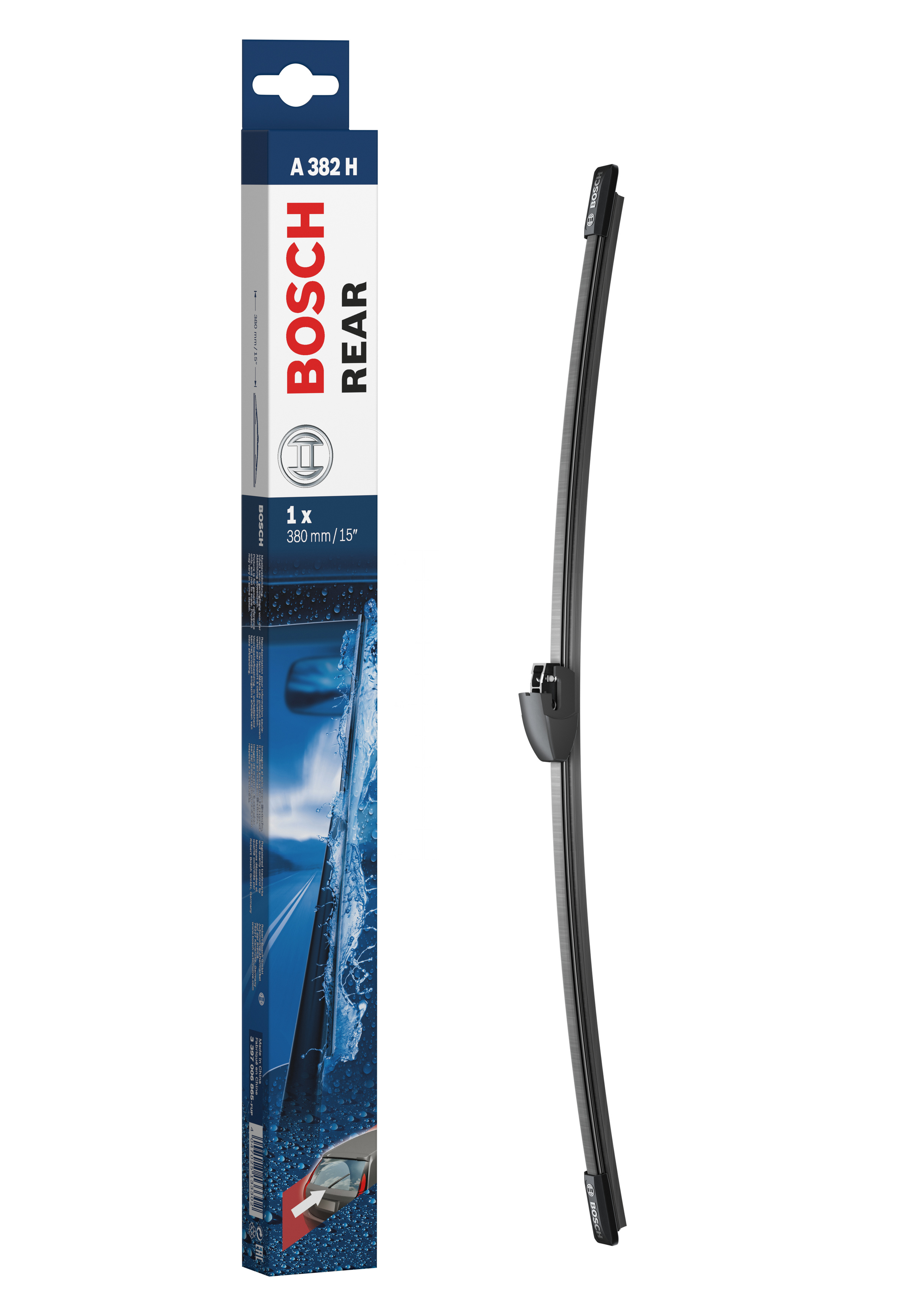 Ruitenwisserblad Bosch 3 397 006 865 - Bosch A382H - Ruitenwisser Rear - Lengte: 380 mm - wisserblad achter