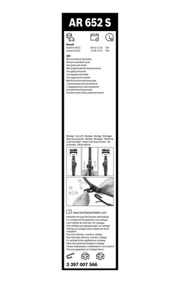 Bosch Ruitenwisserblad 3 397 007 566