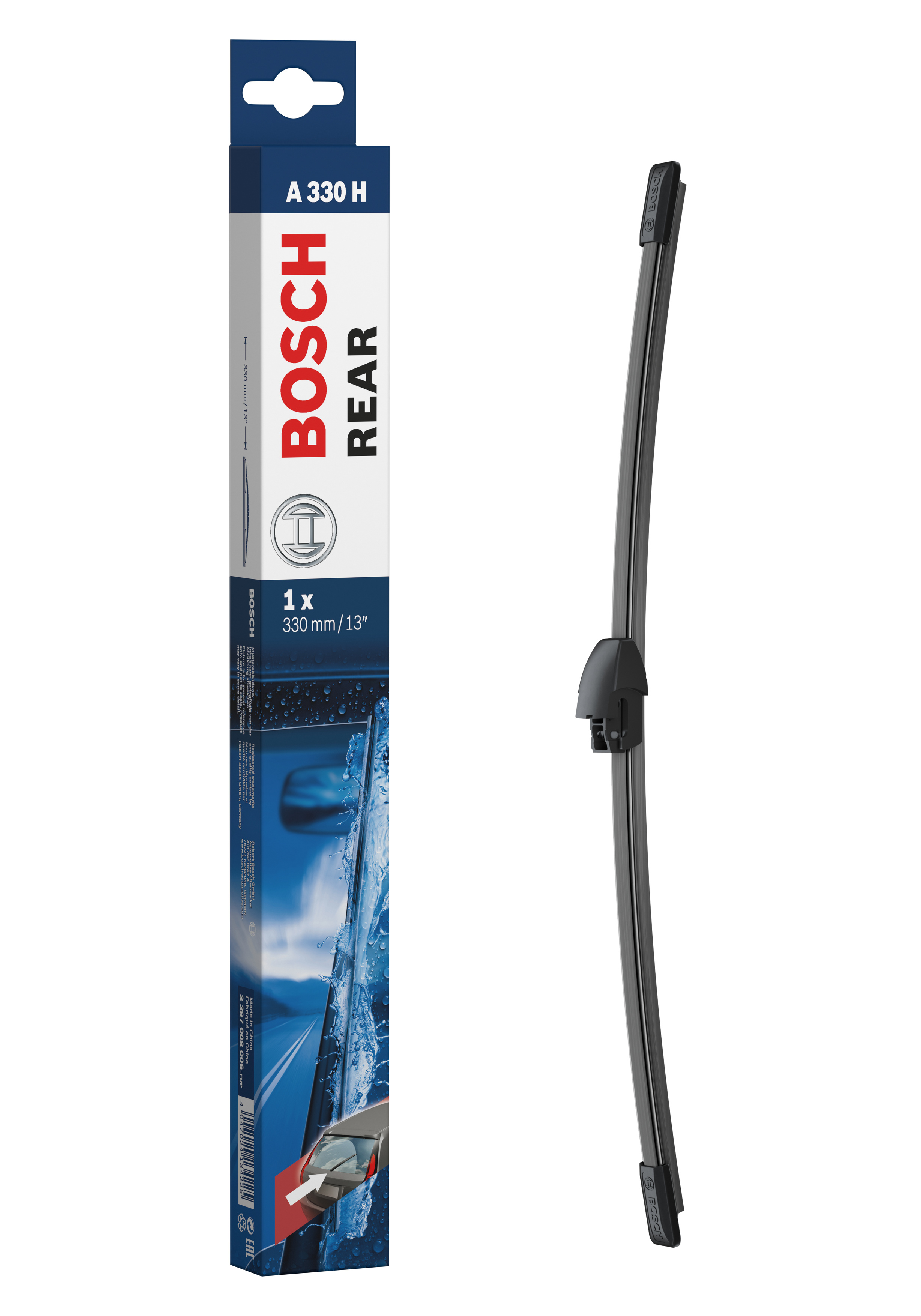 Ruitenwisserblad Bosch 3 397 008 006 - Bosch A330H - Ruitenwisser Rear - Lengte: 330 mm - wisserblad achter