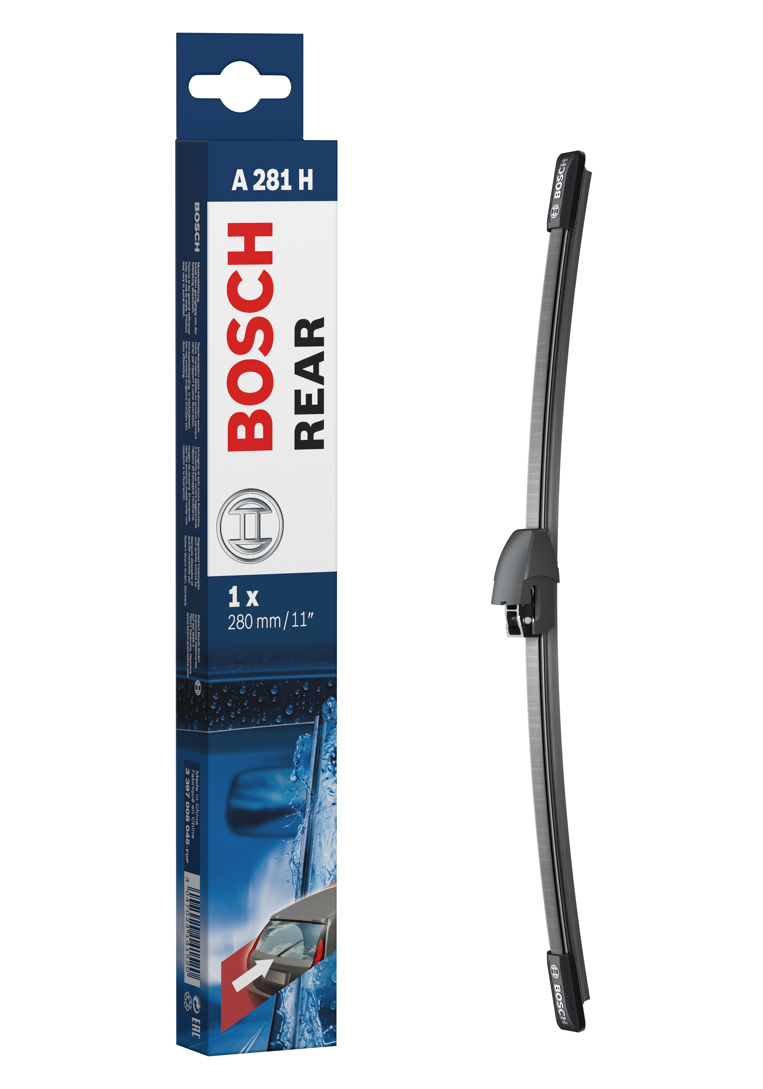 Ruitenwisserblad Bosch 3 397 008 045 - Bosch A281H - Ruitenwisser Rear - Lengte: 280 mm - wisserblad achter