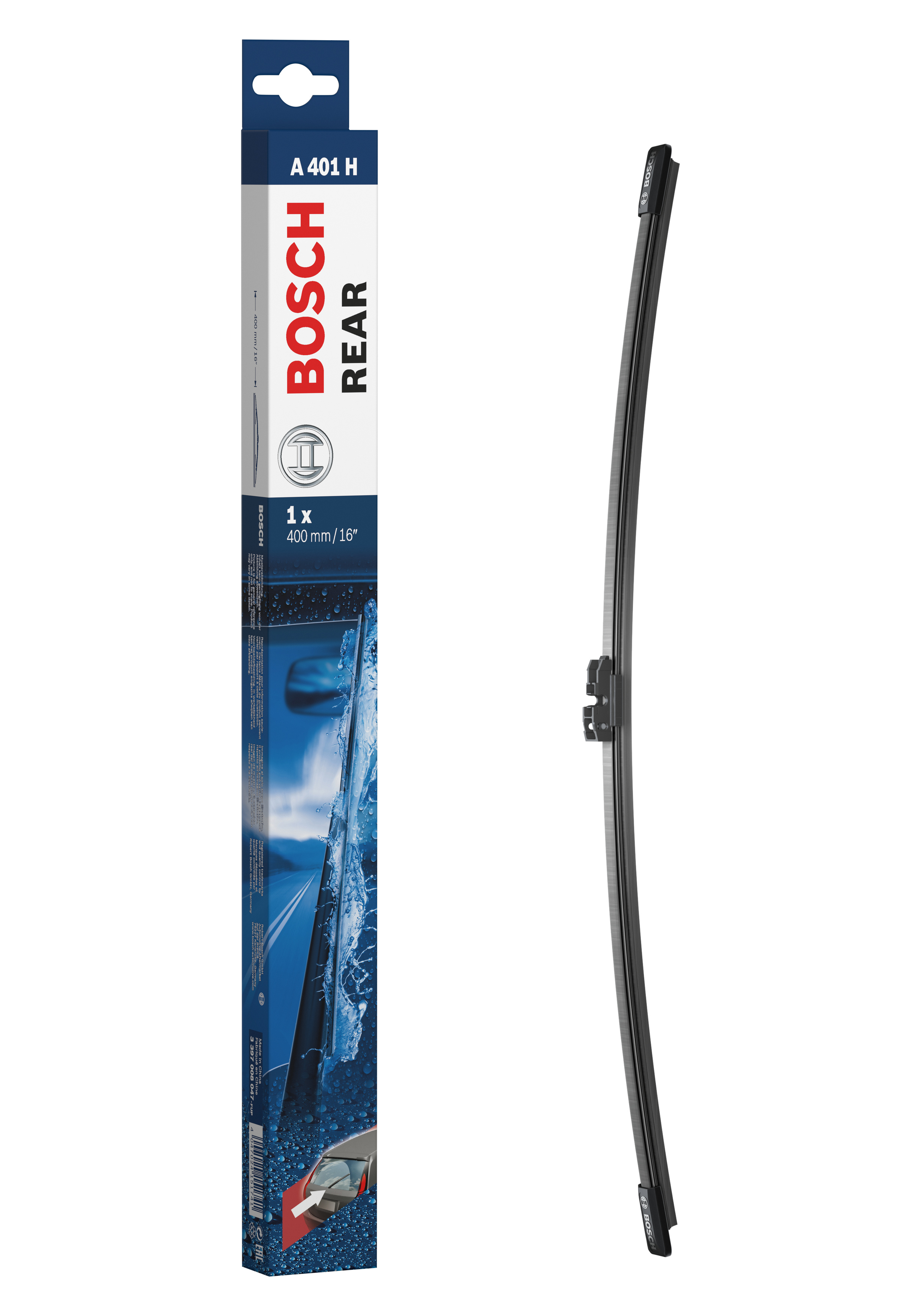 Ruitenwisserblad Bosch 3 397 008 047 - Bosch A401H - Ruitenwisser Rear - Lengte: 400 mm - wisserblad achter