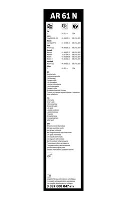 Bosch Ruitenwisserblad 3 397 008 847