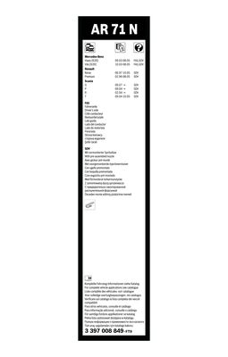 Bosch Ruitenwisserblad 3 397 008 849