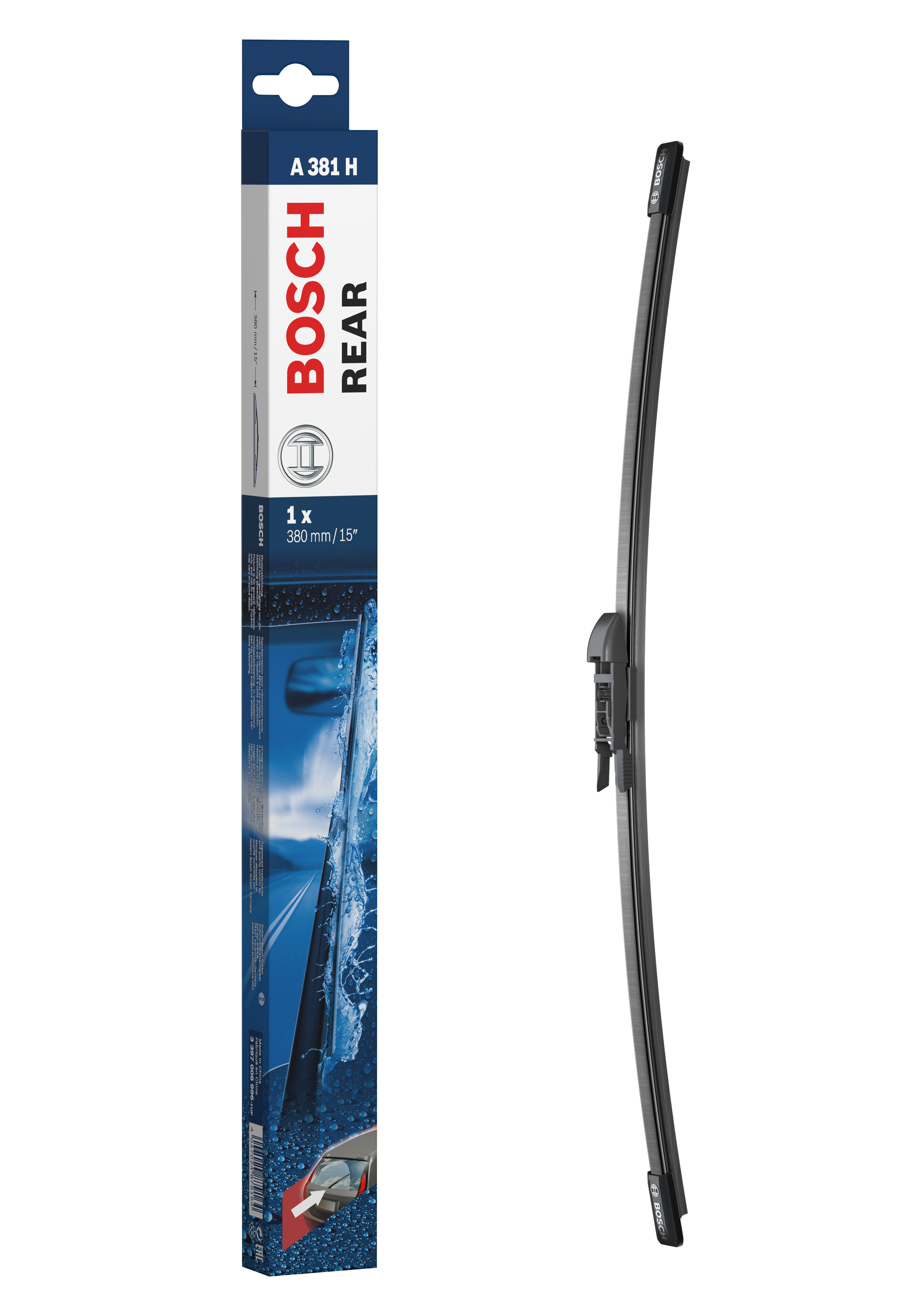 Ruitenwisserblad Bosch 3 397 008 996 - Bosch A381H - Ruitenwisser Rear - Lengte: 380 mm - wisserblad achter