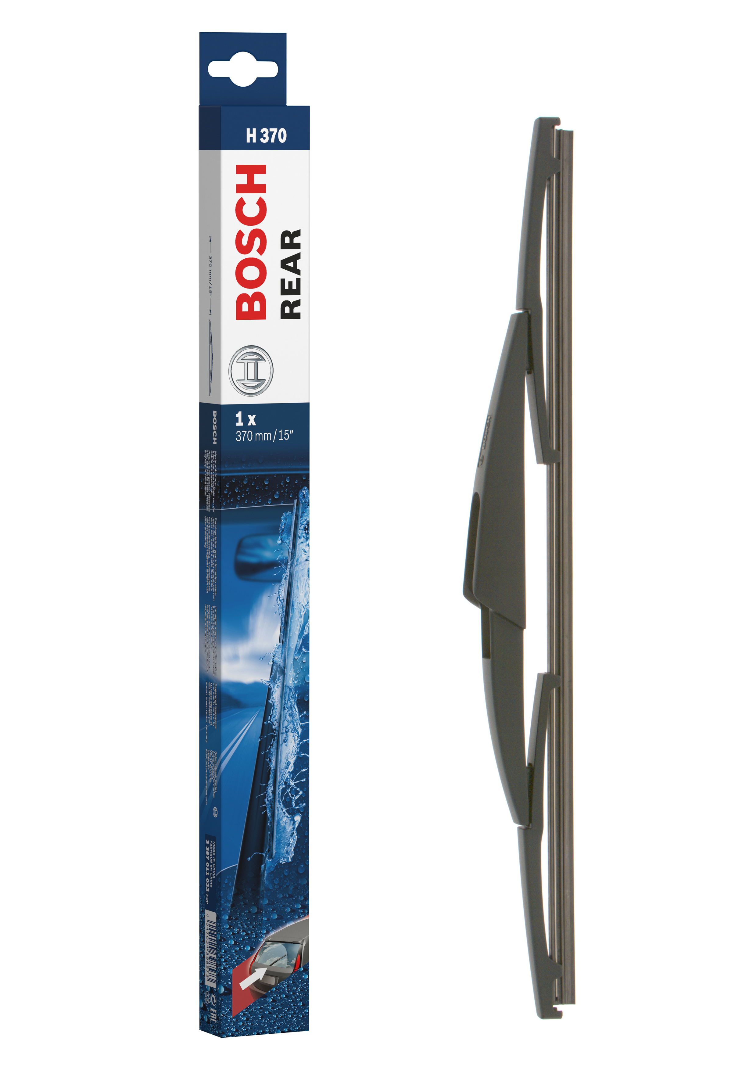 Ruitenwisserblad Bosch 3 397 011 022 - Bosch H370 - Ruitenwisser Rear - Lengte: 370 mm - wisserblad achter