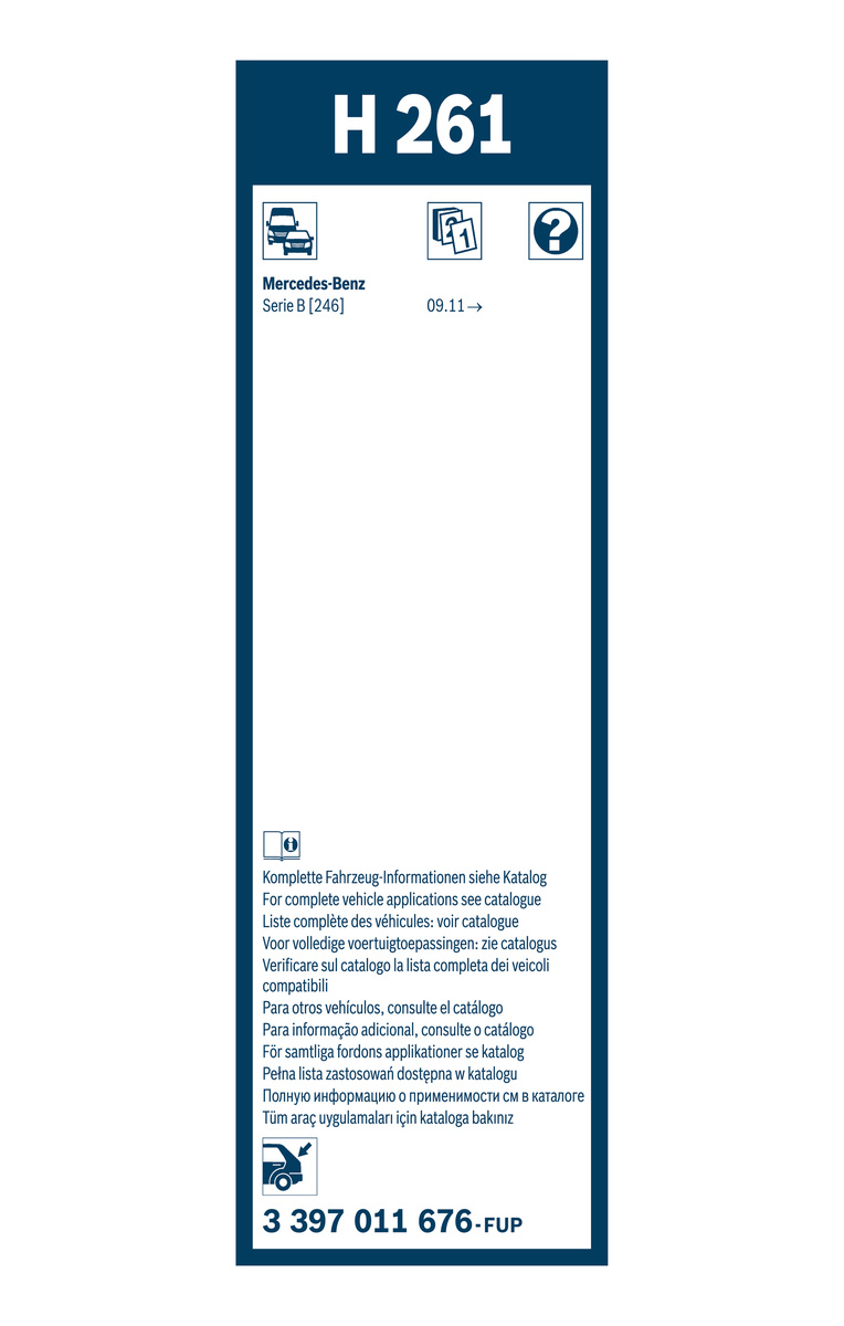 Bosch Ruitenwisserblad 3 397 011 676