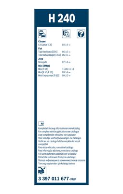 Bosch Ruitenwisserblad 3 397 011 677