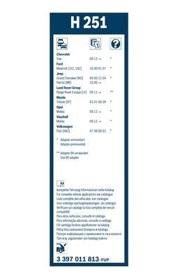 Bosch Ruitenwisserblad 3 397 011 813