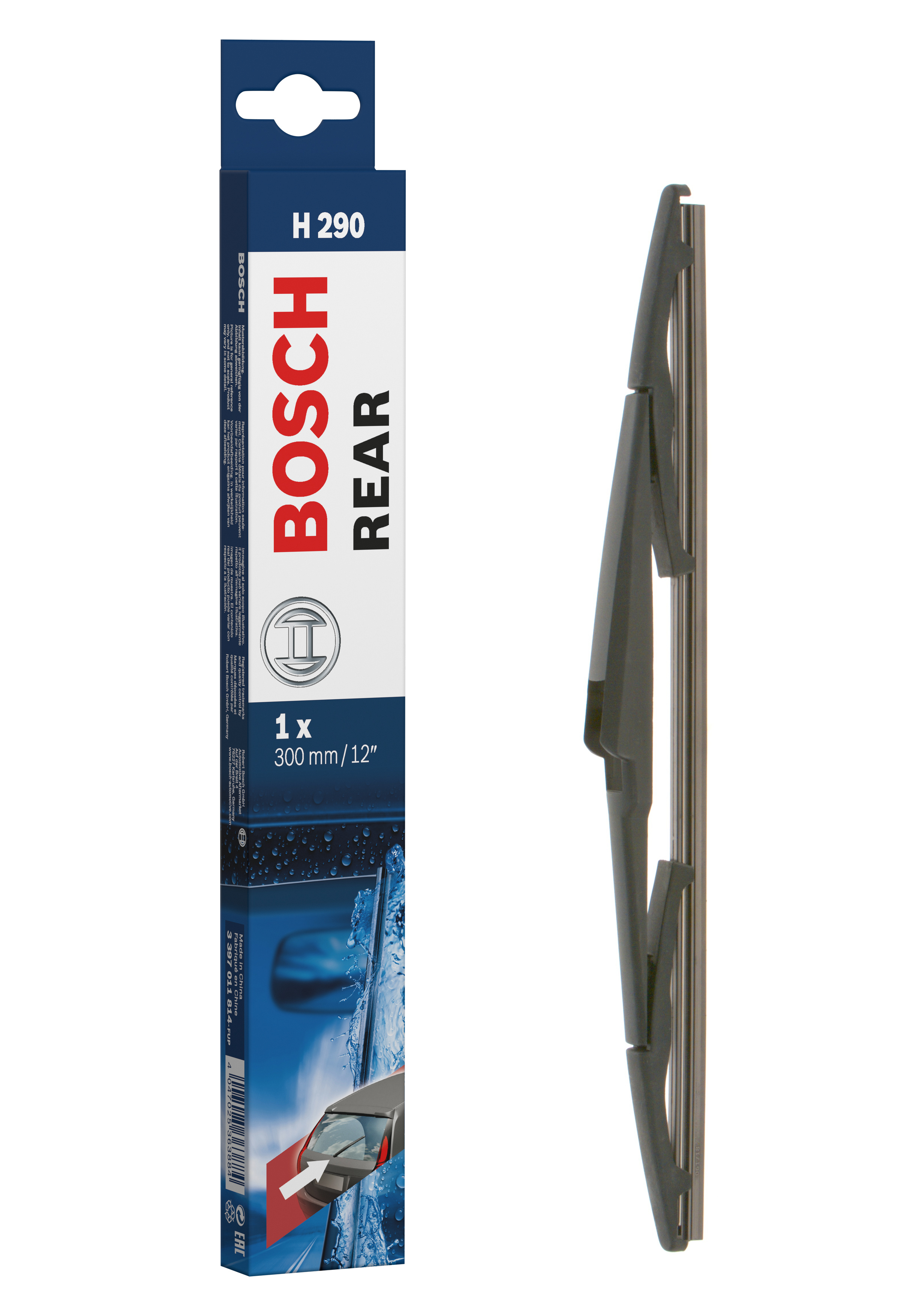 Ruitenwisserblad Bosch 3 397 011 814 - Bosch H290 - Ruitenwisser Rear - Lengte: 300 mm - wisserblad achter