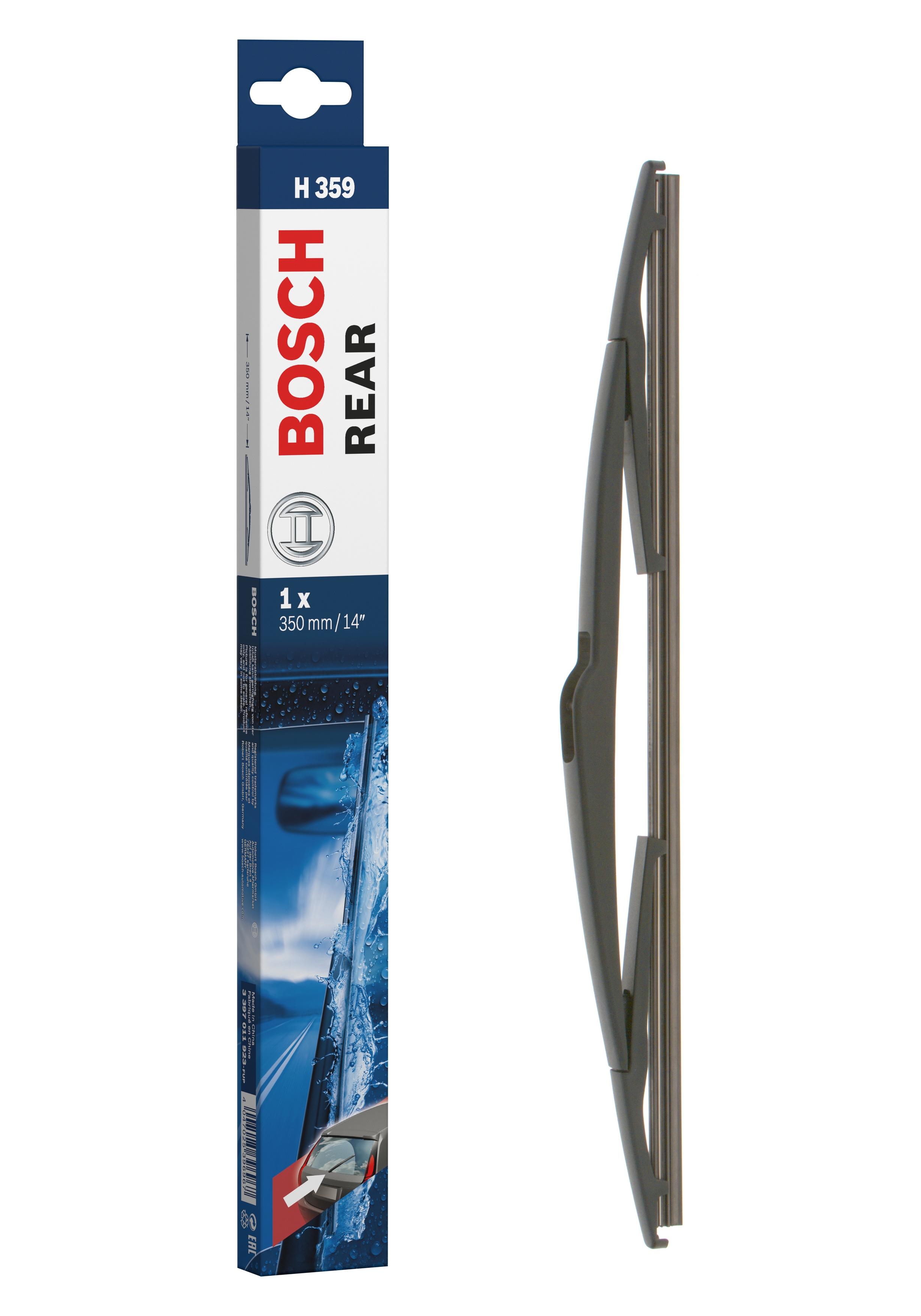 Ruitenwisserblad Bosch 3 397 011 923 - Bosch H359 - Ruitenwisser Rear - Lengte: 350 mm - wisserblad achter