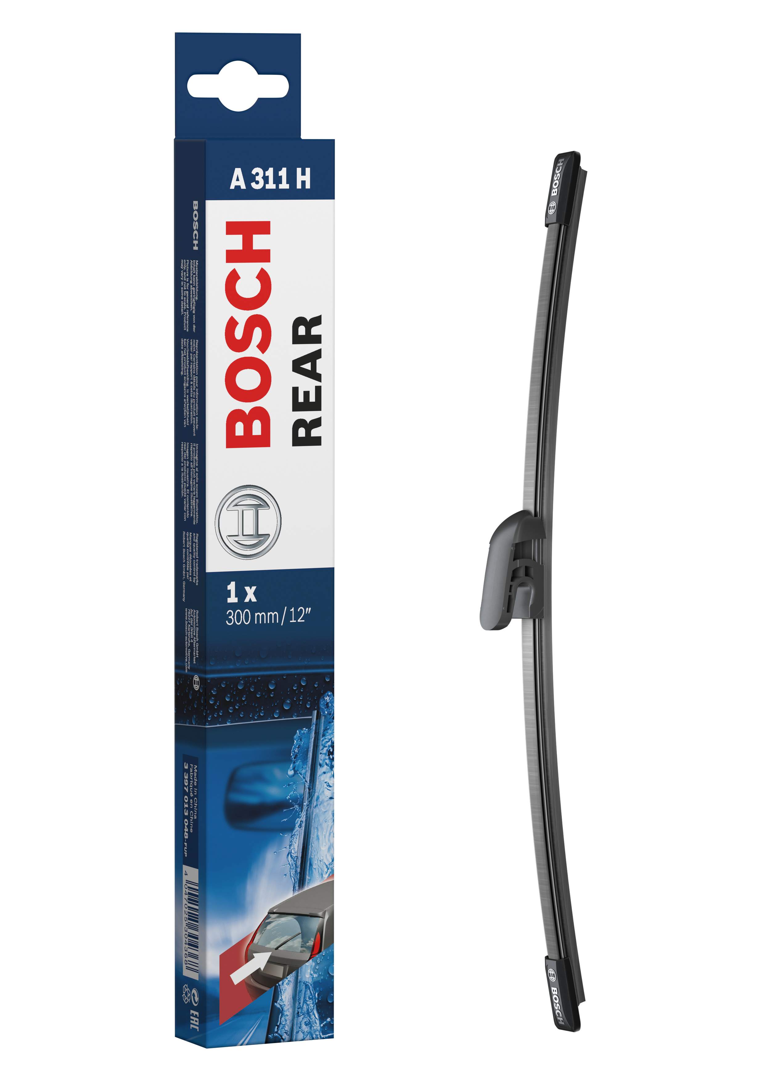 Ruitenwisserblad Bosch 3 397 013 048 - Bosch A311H - Ruitenwisser Rear - Lengte: 300 mm - wisserblad achter