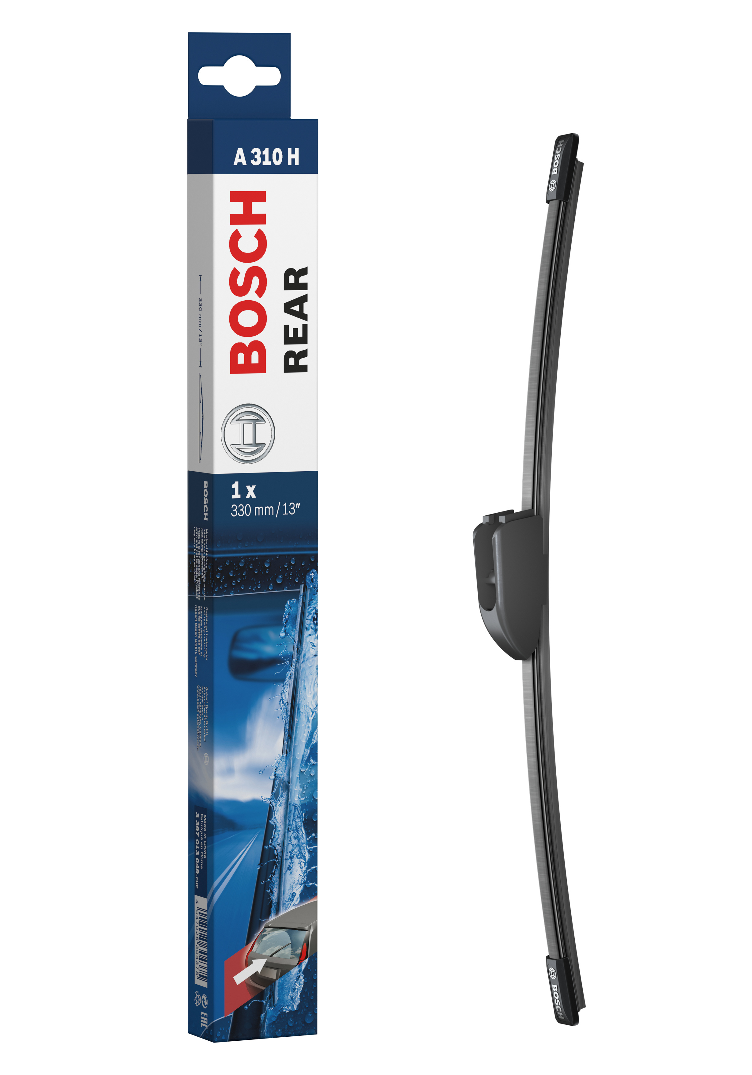 Ruitenwisserblad Bosch 3 397 013 049 - Bosch A310H - Ruitenwisser Rear - Lengte: 330 mm - wisserblad achter