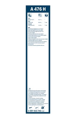 Bosch Ruitenwisserblad 3 397 013 742