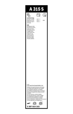 Bosch Ruitenwisserblad 3 397 014 315