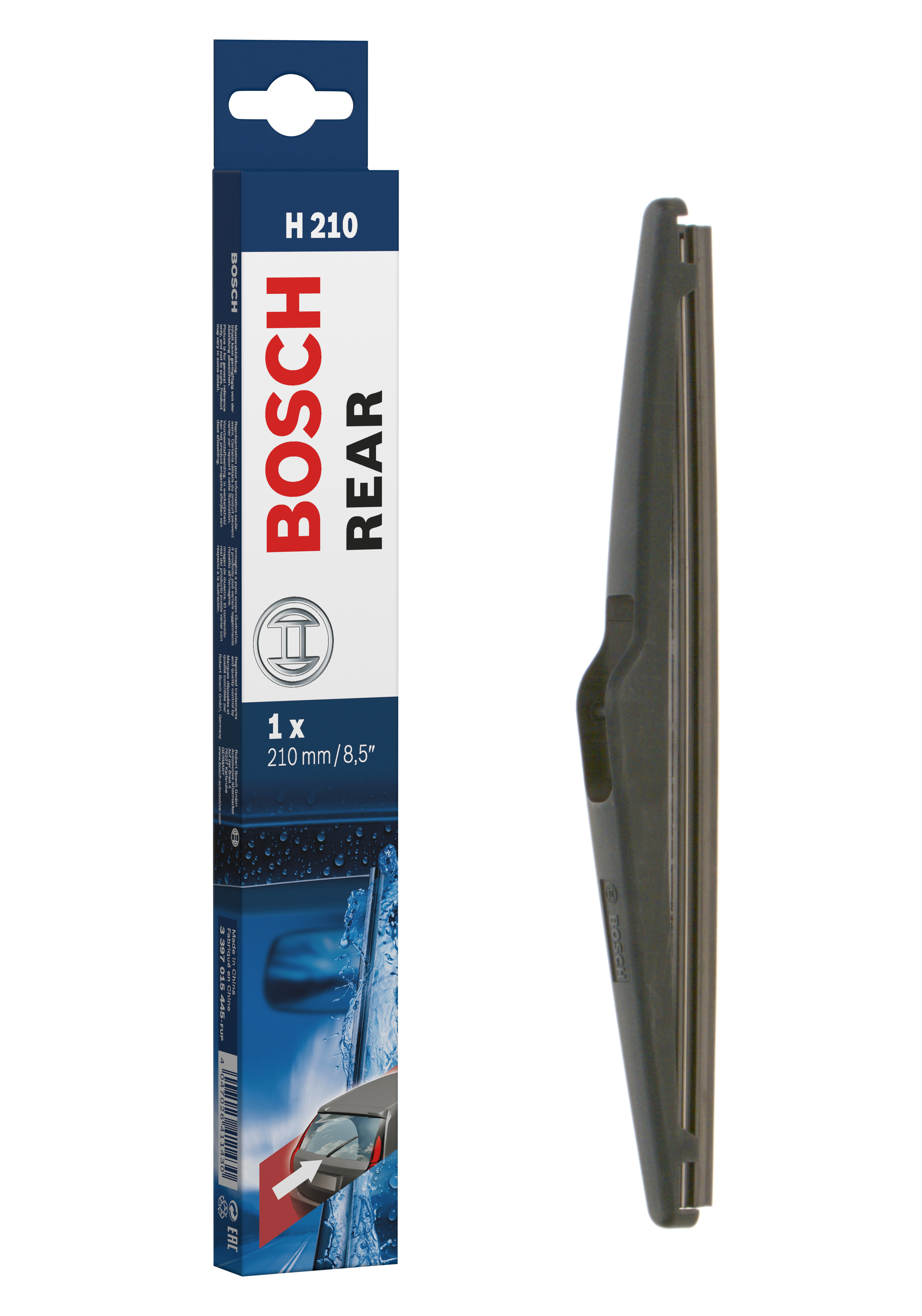 Ruitenwisserblad Bosch 3 397 015 445 - Bosch H210 - Ruitenwisser Rear - Lengte: 210 mm - wisserblad achter