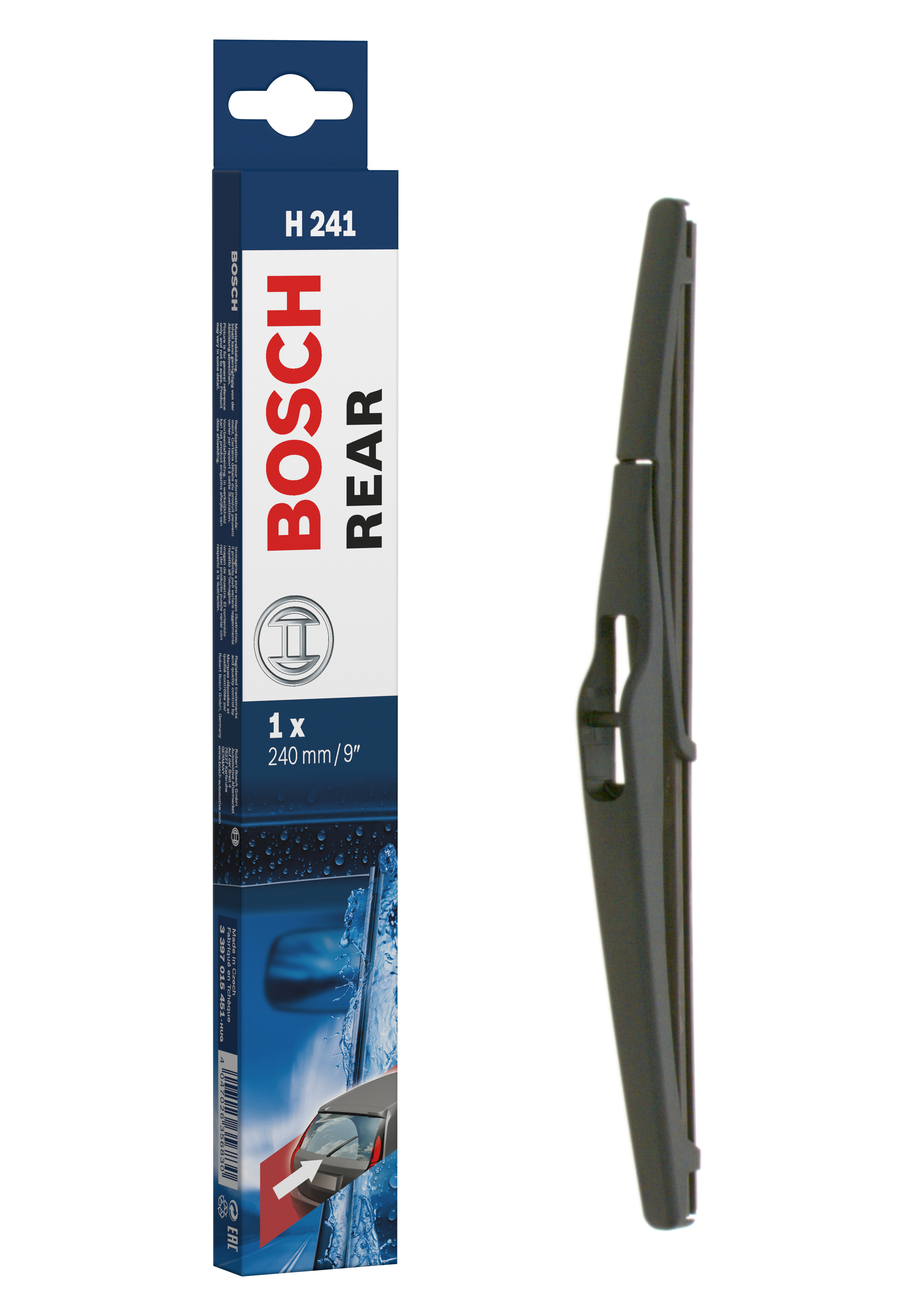 Ruitenwisserblad Bosch 3 397 015 451 - Bosch H241 - Ruitenwisser Rear - Lengte: 240 mm - wisserblad achter