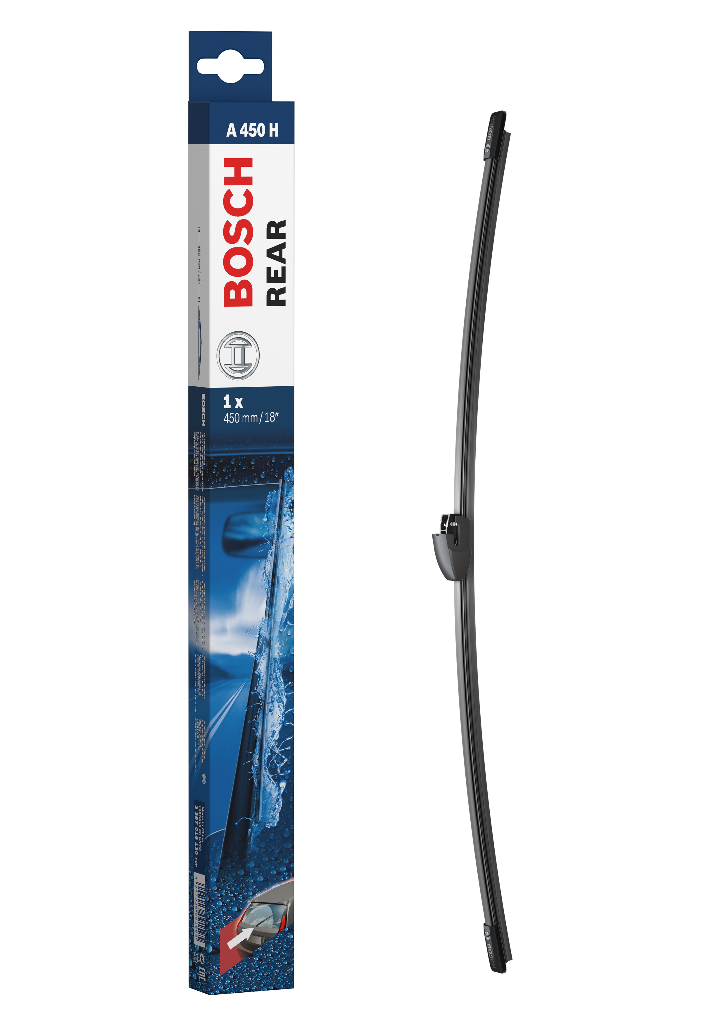 Ruitenwisserblad Bosch 3 397 016 130 - Bosch A450H - Ruitenwisser Rear - Lengte: 450 mm - wisserblad achter