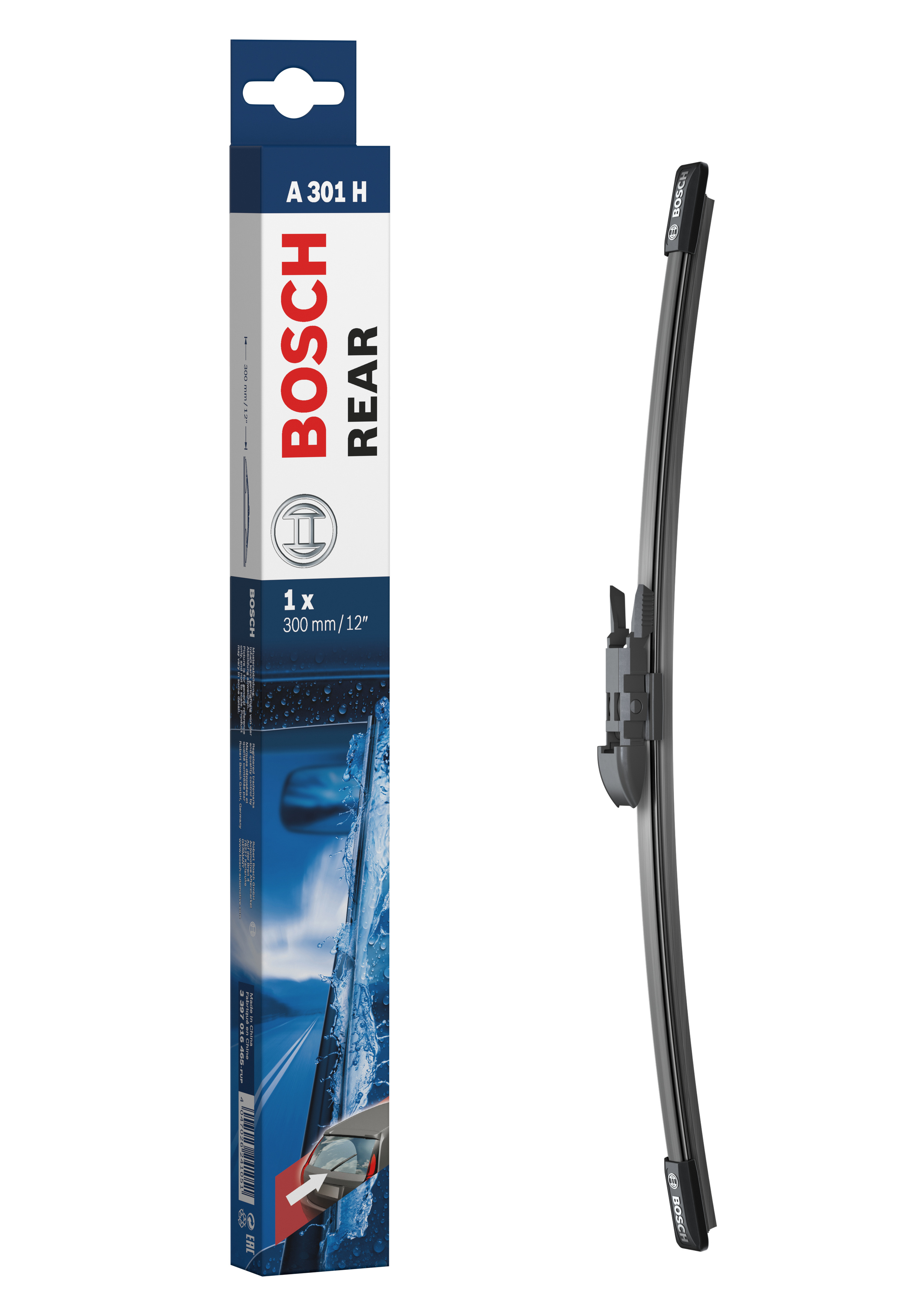 Ruitenwisserblad Bosch 3 397 016 465 - Bosch A301H - Ruitenwisser Rear - Lengte: 300 mm - wisserblad achter