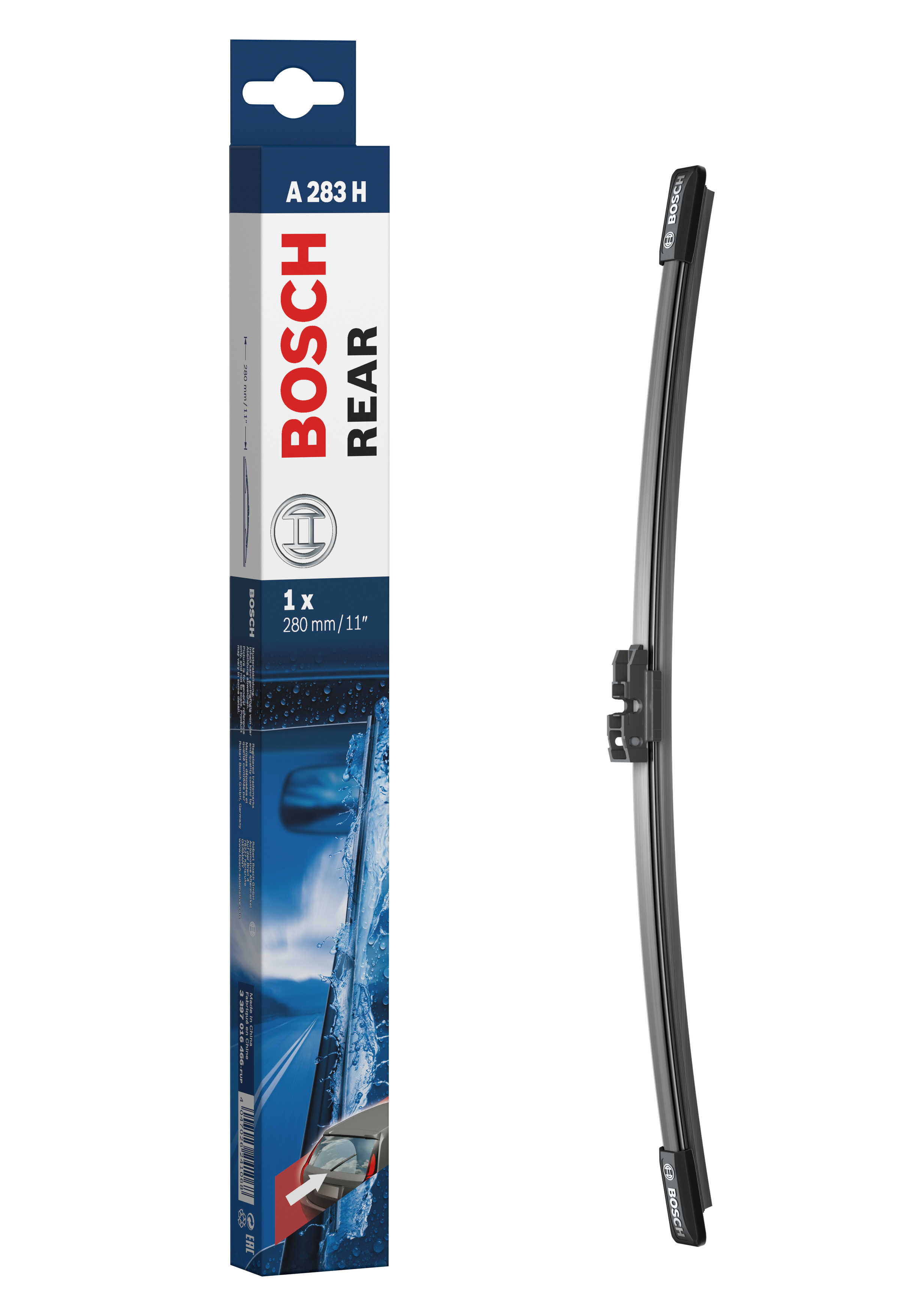 Ruitenwisserblad Bosch 3 397 016 466 - Bosch A283H - Ruitenwisser Rear - Lengte: 280 mm - wisserblad achter