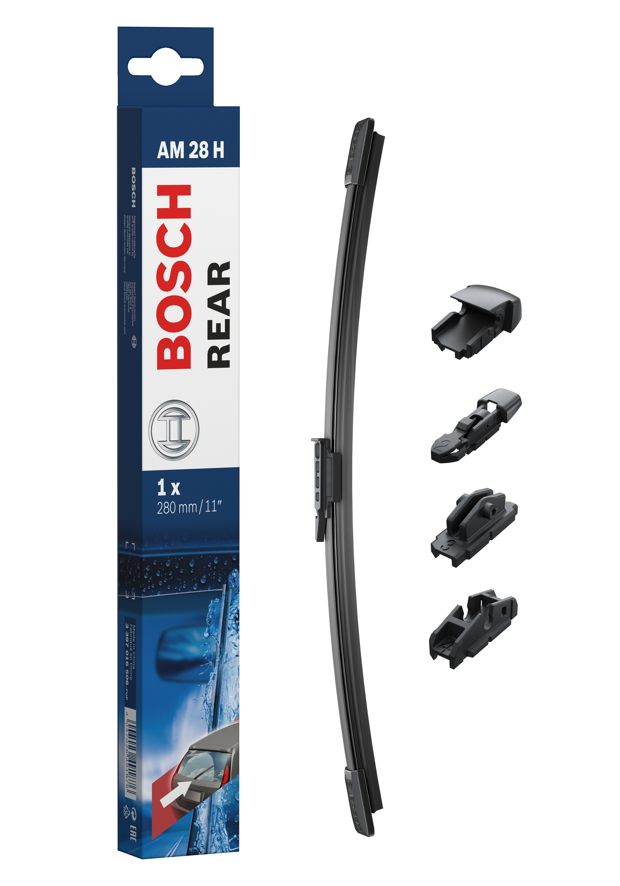 Ruitenwisserblad Bosch 3 397 016 506 - Bosch AM28H - Ruitenwisser Rear - Lengte: 280 mm - wisserblad achter