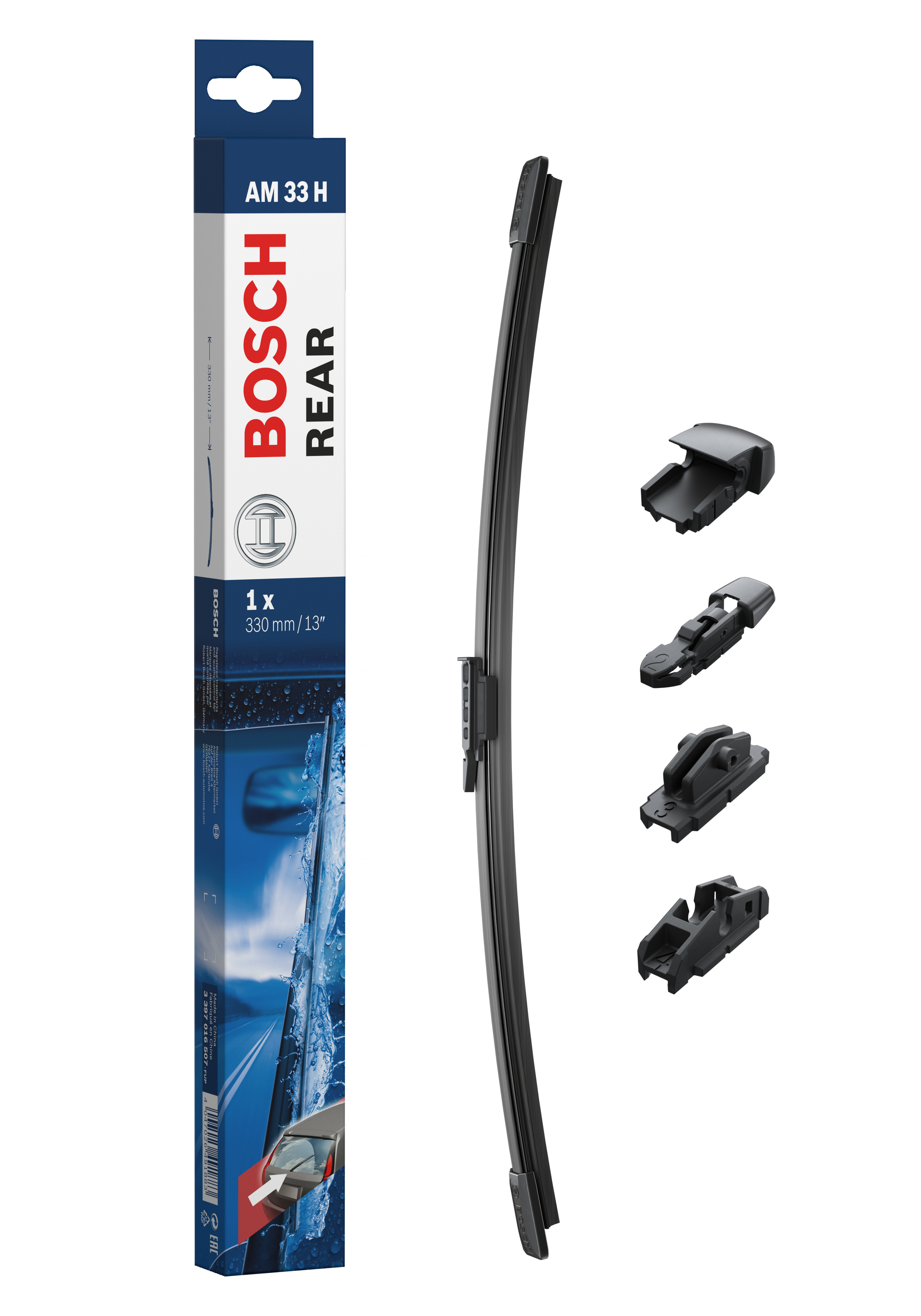 Ruitenwisserblad Bosch 3 397 016 507 - Bosch AM33H - Ruitenwisser Rear - Lengte: 330 mm - wisserblad achter