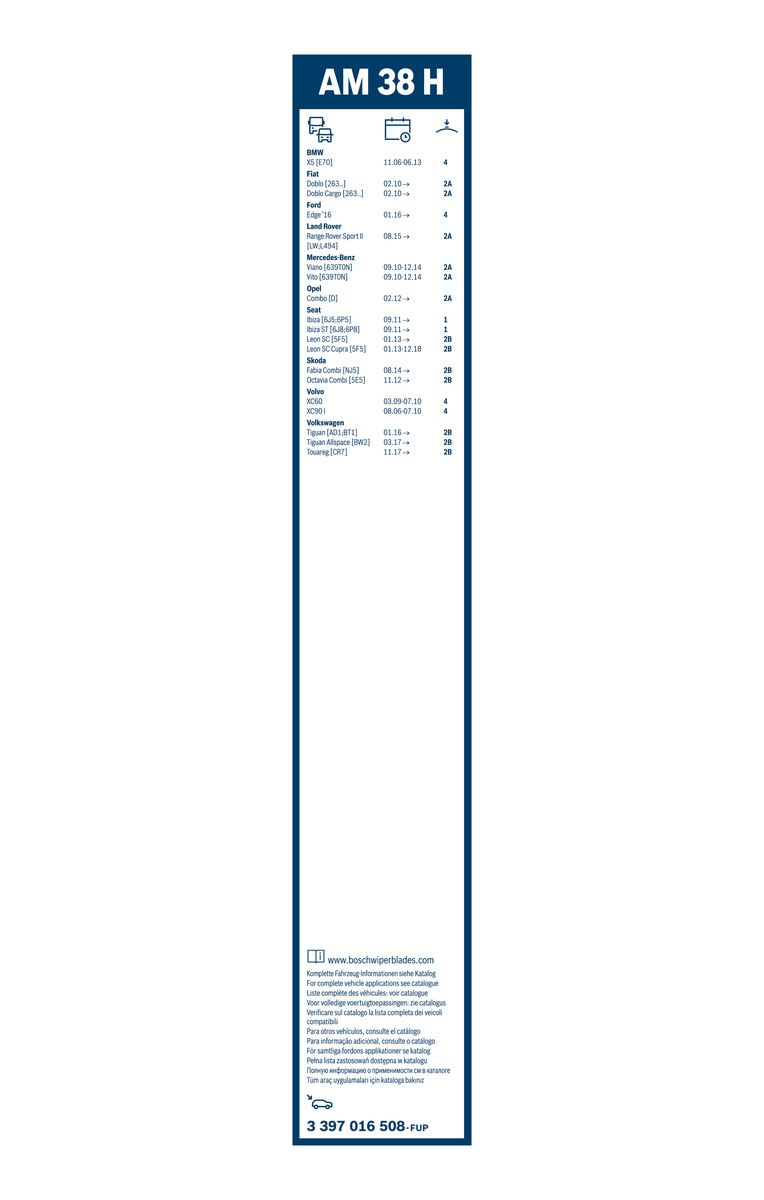 Bosch Ruitenwisserblad 3 397 016 508