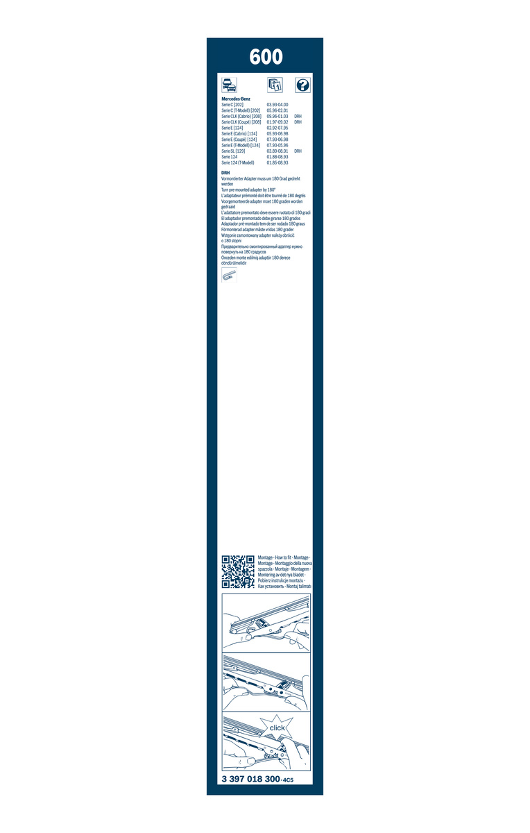 Bosch Ruitenwisserblad 3 397 018 300