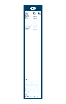 Bosch Ruitenwisserblad 3 397 118 500