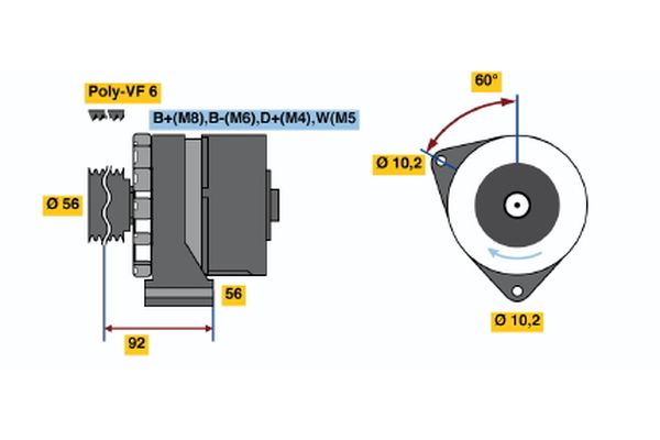 Alternator/Dynamo Bosch 6 033 GB3 040