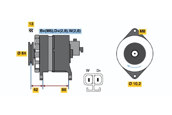 Alternator/Dynamo Bosch 6 033 GB4 009