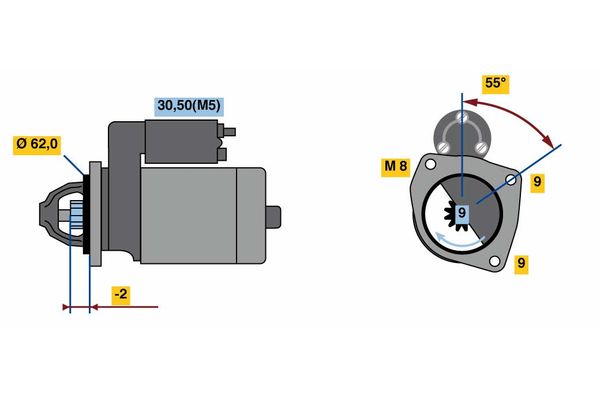 Starter Bosch F 000 AL0 327