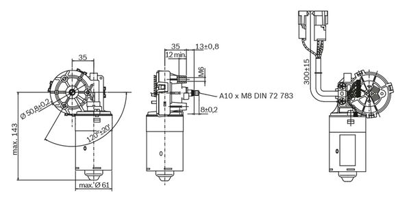 Bosch Ruitenwissermotor F 006 B20 047