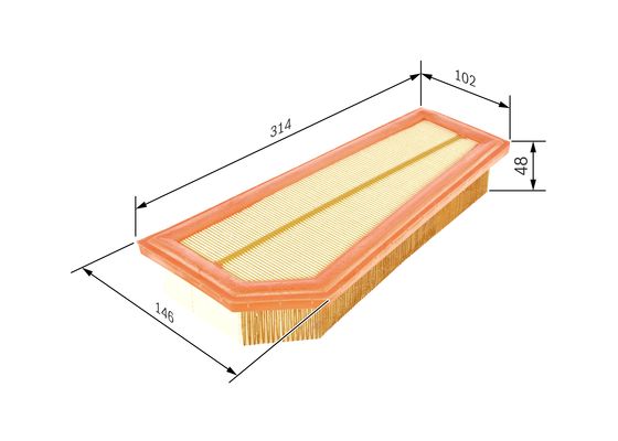 Luchtfilter Bosch F 026 400 134