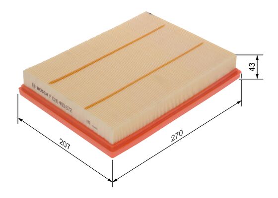 Luchtfilter Bosch F 026 400 672