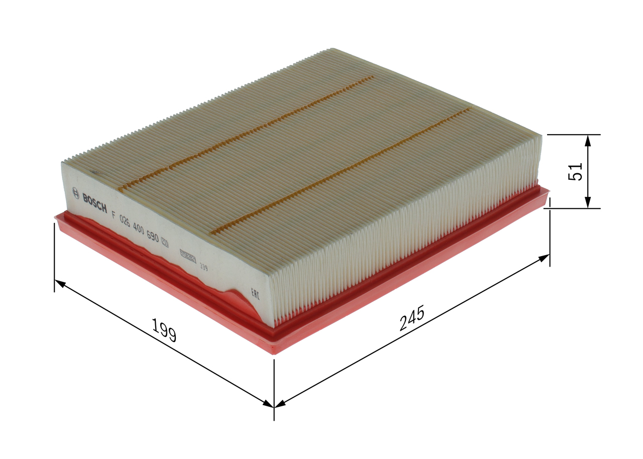 Luchtfilter Bosch F 026 400 690