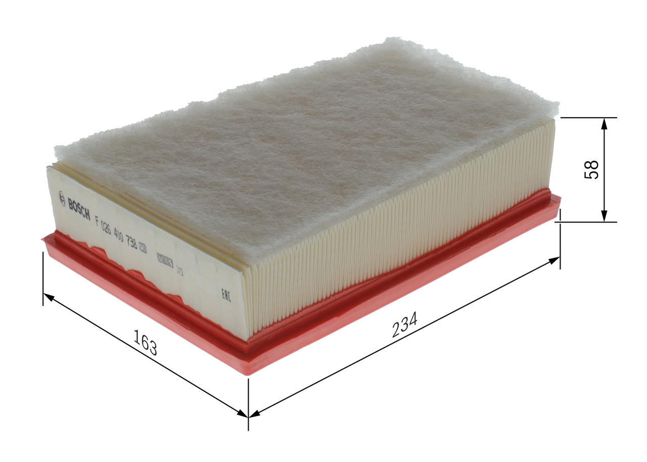 Luchtfilter Bosch F 026 400 738