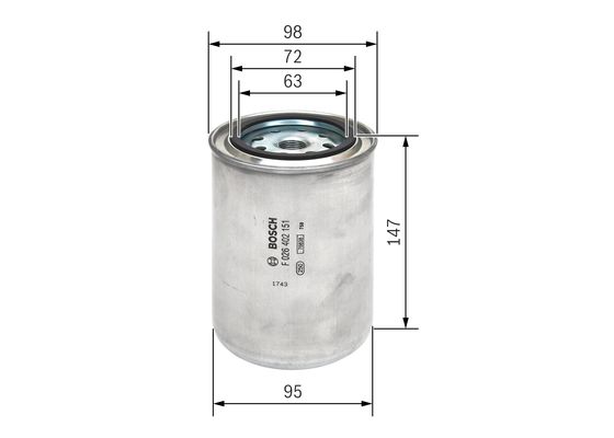 Bosch Brandstoffilter F 026 402 151