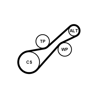 Poly V-riem set Contitech 6PK915K1