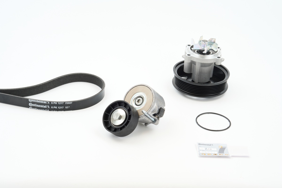 Poly V-riemen kit inclusief waterpomp Contitech 6PK1217WP1