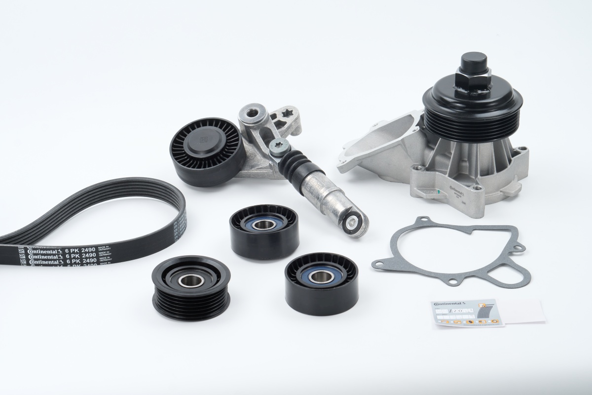 Poly V-riemen kit inclusief waterpomp Contitech 6PK2490WP1