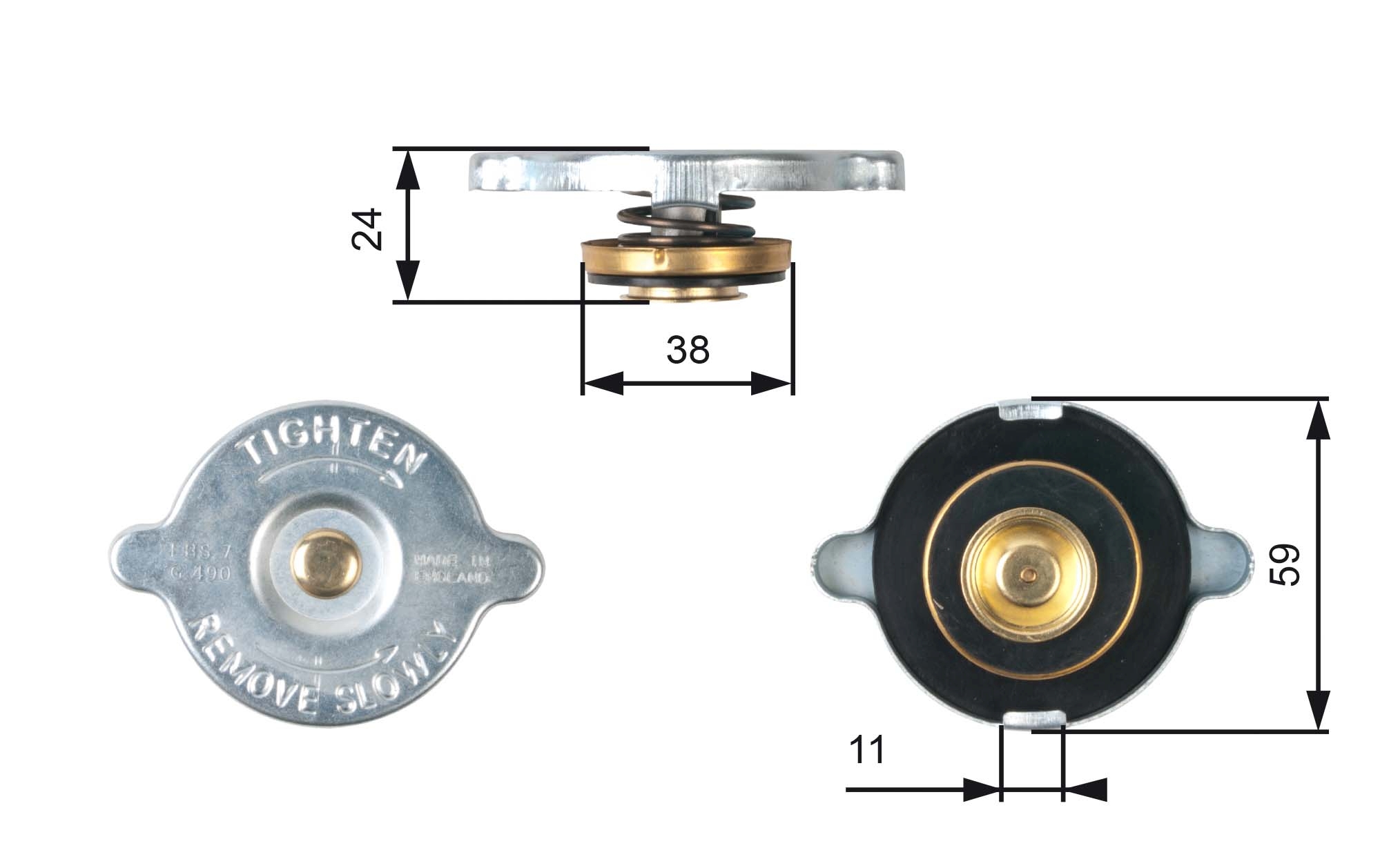 Radiateurdop Gates RC107