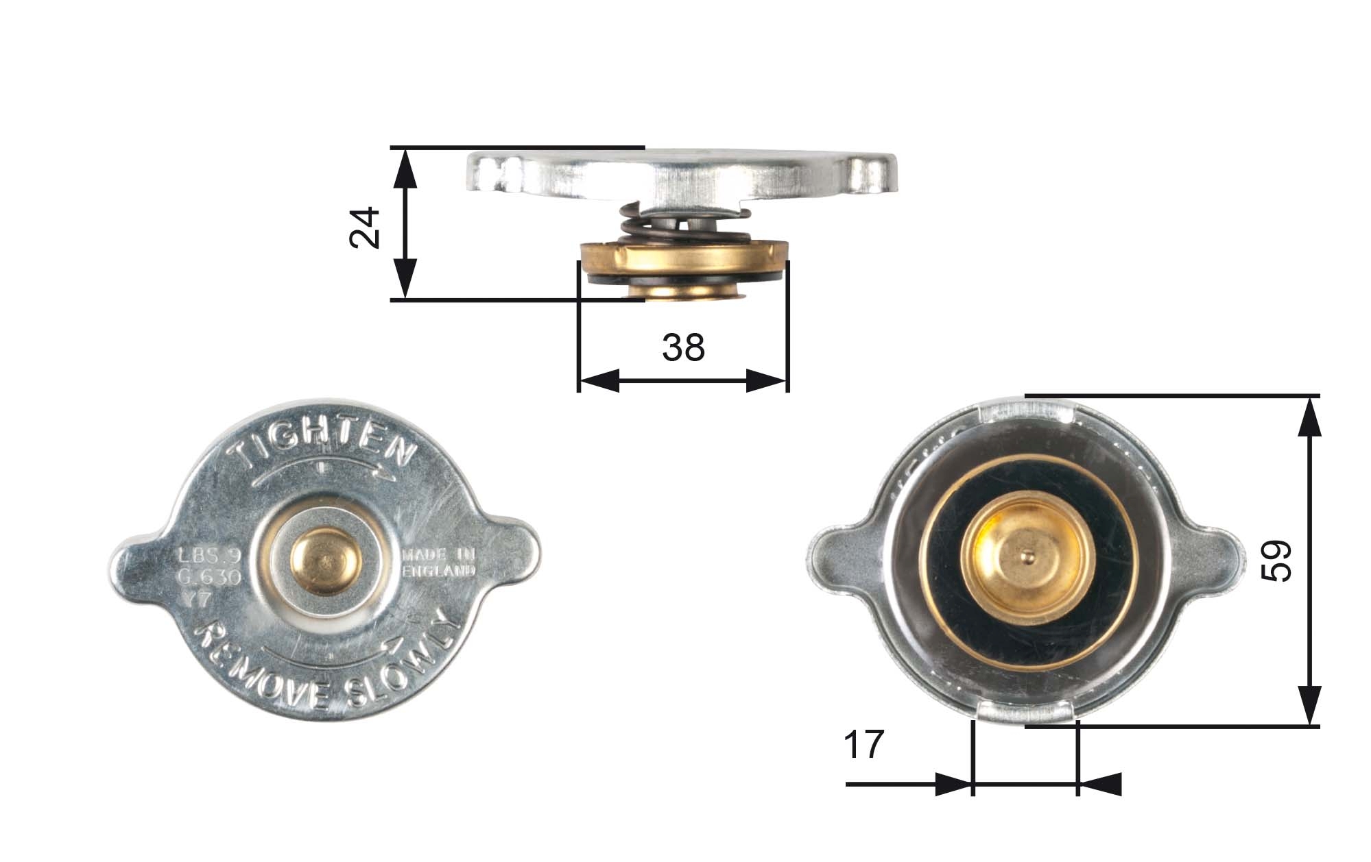 Radiateurdop Gates RC109