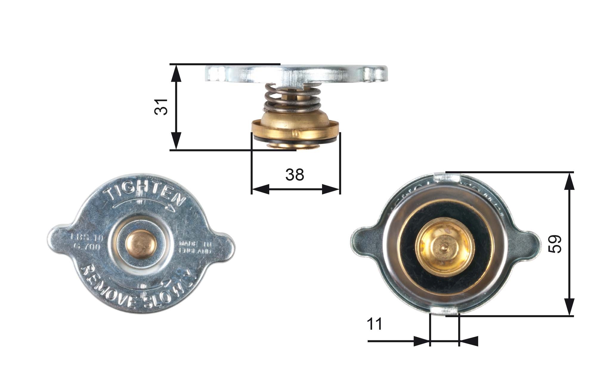 Radiateurdop Gates RC110