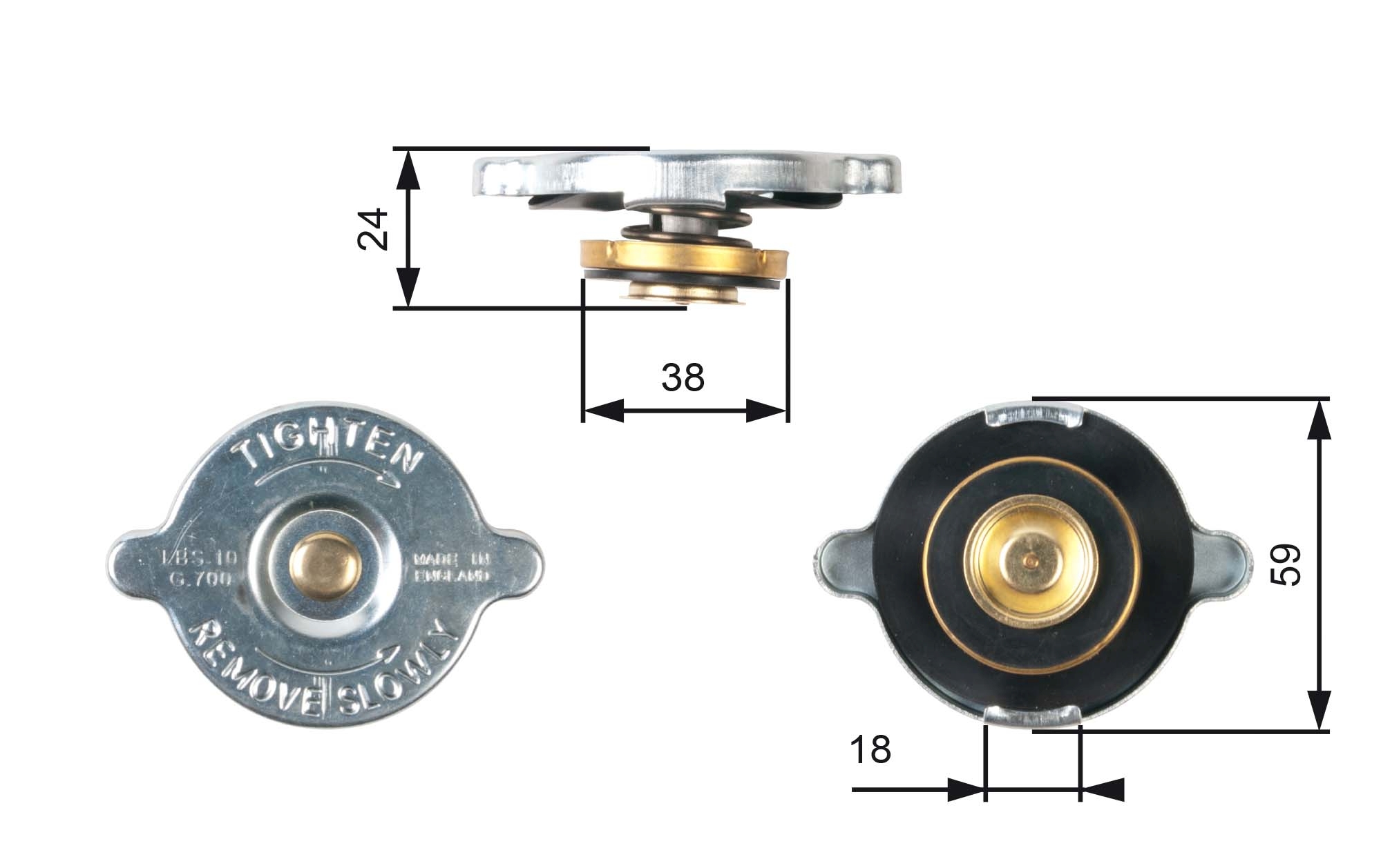 Radiateurdop Gates RC111