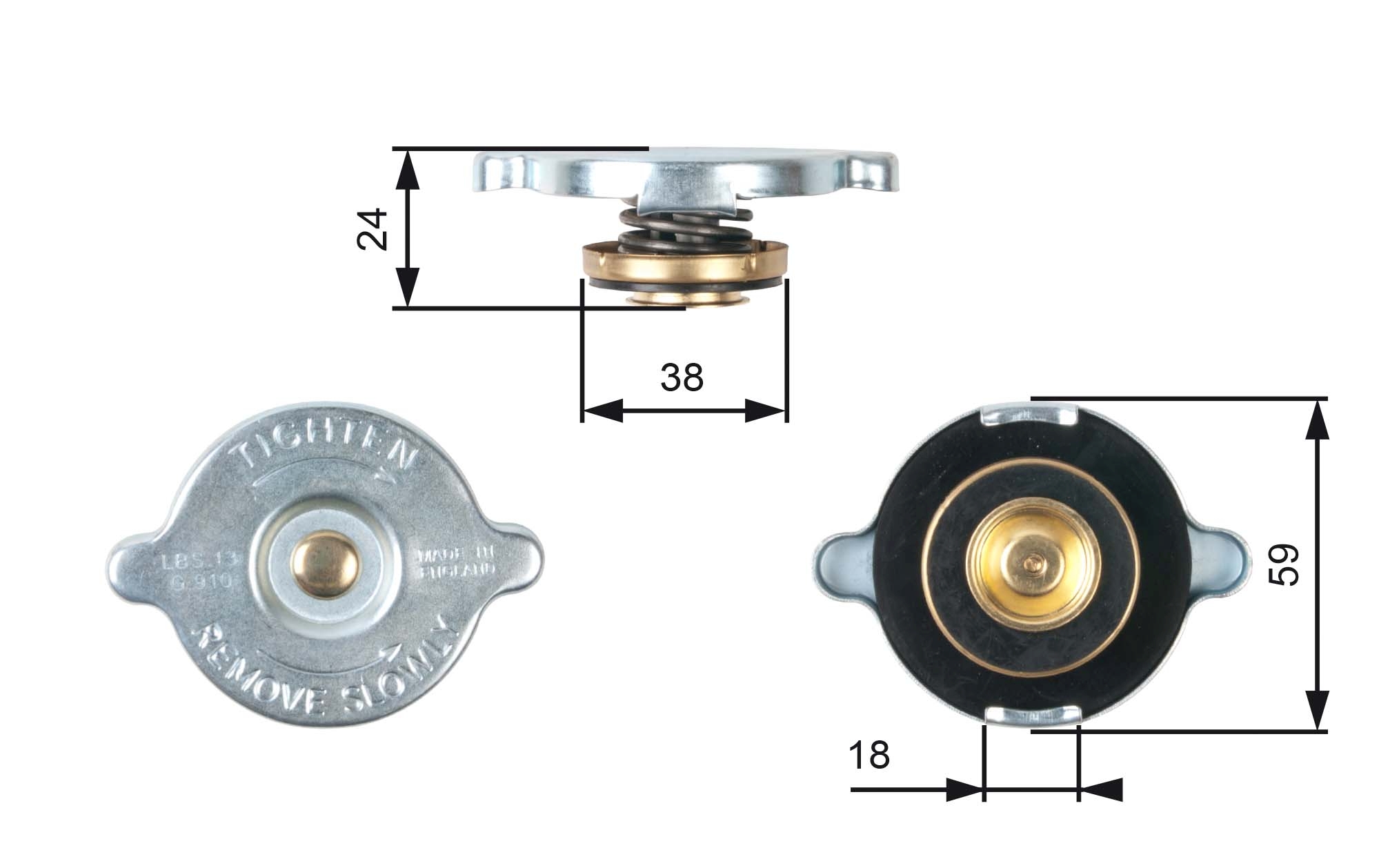 Radiateurdop Gates RC112