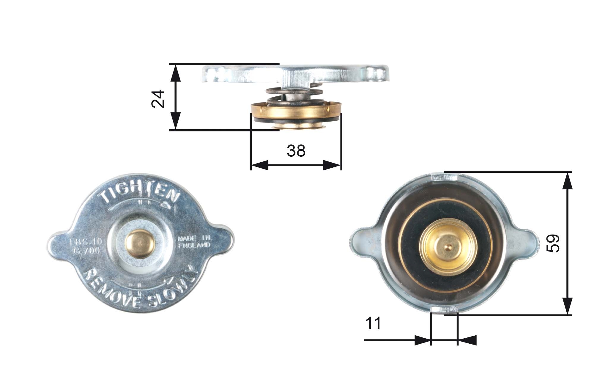 Radiateurdop Gates RC118