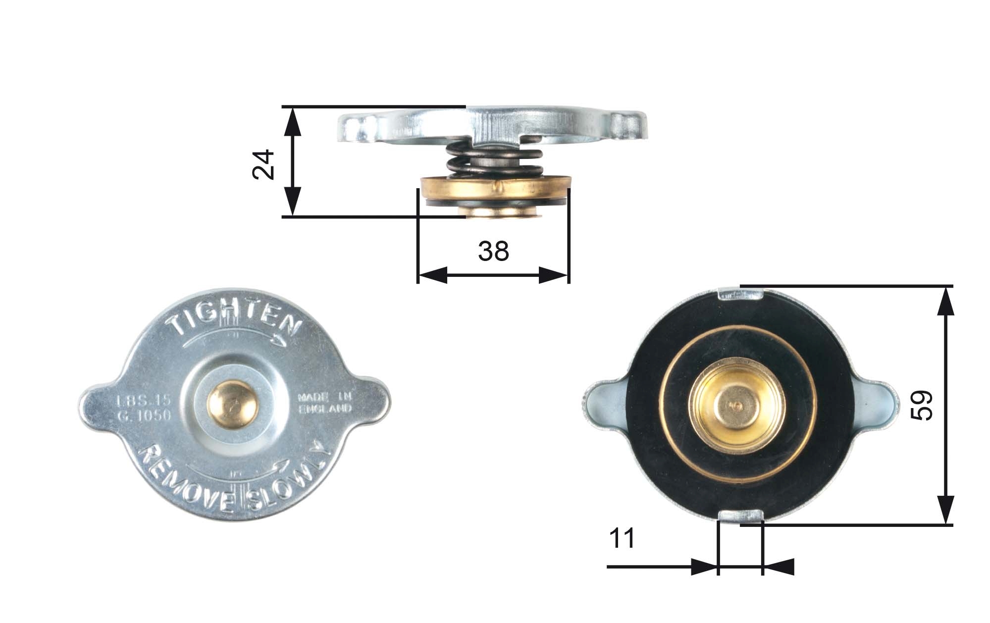 Radiateurdop Gates RC120